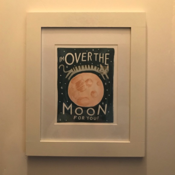 ‘I’m Over the Moon For You’ Framed Print - Picture 3 of 7